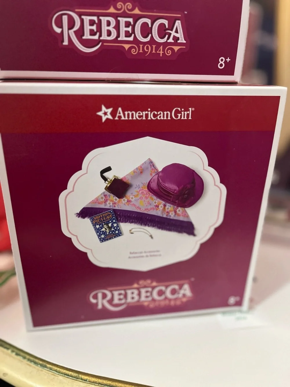 American Girl Rebecca Outfit Boxes - Pink & Burgundy Packaging - Picture 4 of 4